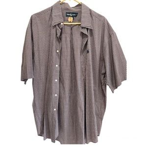 RALPH LAUREN BLAKE—Men’s Short Sleeves Button Down Shirt Size XL